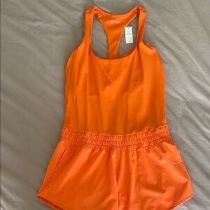 Aerie Orange Athletic Romper